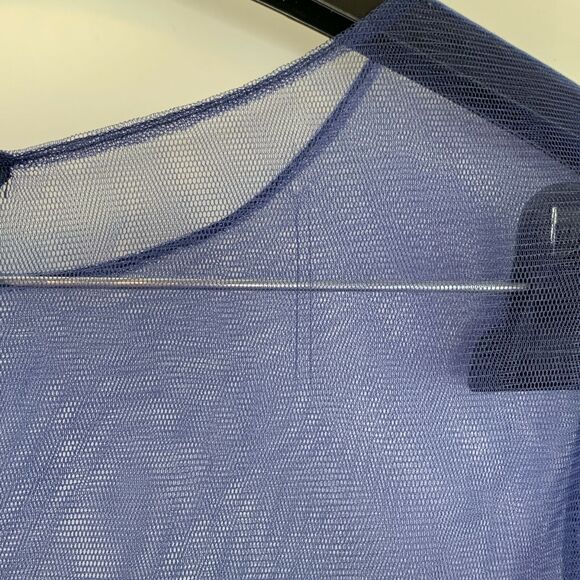 JS Collections Blue Metallic Illusion Yoke Scroll Embroidered Gown NWOT Size 2 - Picture 10 of 12